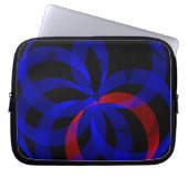 Red Revolving Accent Geometric Electronics Bag Laptop Sleeve (Voorkant)