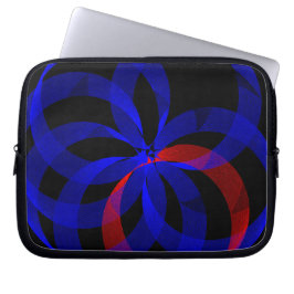 Red Revolving Accent Geometric Electronics Bag Laptop Sleeve