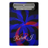 Red Revolving Accent Geometric Mini Clipboard Klembord (Voorkant)