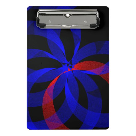 Red Revolving Accent Geometric Mini Clipboard Klembord (Voorkant)