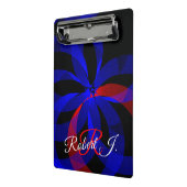 Red Revolving Accent Geometric Mini Clipboard Mini Klembord (Angled2)