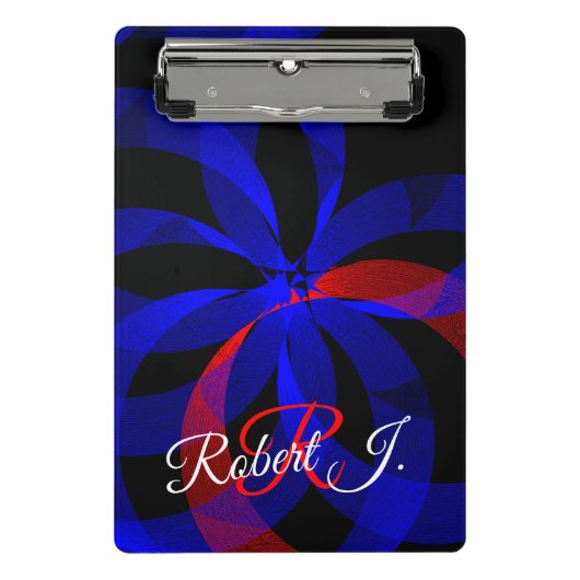 Red Revolving Accent Geometric Mini Clipboard Mini Klembord (Voorkant)