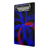 Red Revolving Accent Geometric Mini Clipboard Mini Klembord (Angled2)