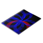 Red Revolving Accent Geometric Spiral Notebook Notitieboek (Linkerzijde)