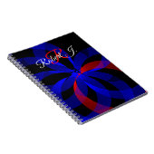 Red Revolving Accent Geometric Spiral Notebook Notitieboek (Rechterzijde)