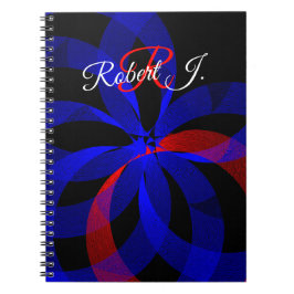 Red Revolving Accent Geometric Spiral Notebook Notitieboek