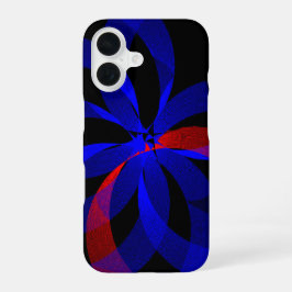Red Revolving Geometric Accent iPhone 16 Case Hoesje