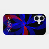 Red Revolving Geometric Accent iPhone 16 Case iPhone 16 Hoesje (Achterkant horizontaal)