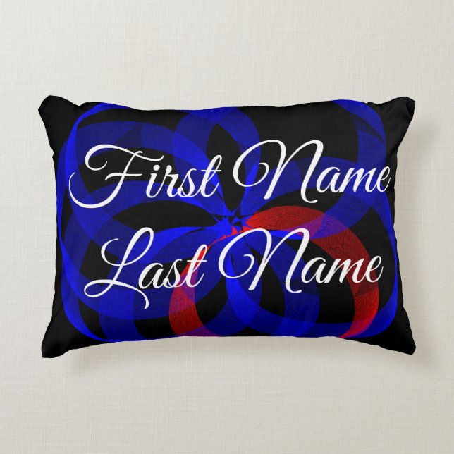 Red Revolving Geometric Accent Parody Pillow Accent Kussen (Voorkant)