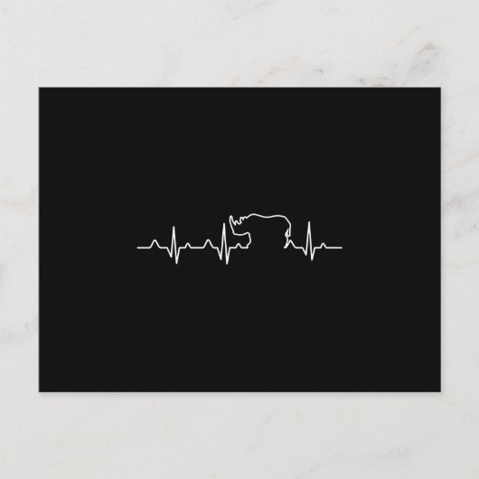 red rhino day hartslag ter ondersteuning van gesch briefkaart (Voorkant)