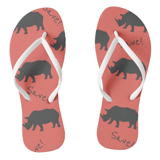 Red Rhino Patroon Koraal Teenslippers (Voetbed)