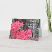 Red Rhododendrons Floral Leap Day Birthday Kaart (Voorkant)