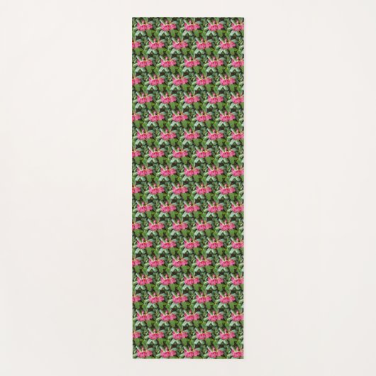 Red Rhododendrons Floral Pattern Yogamat (Voorkant)
