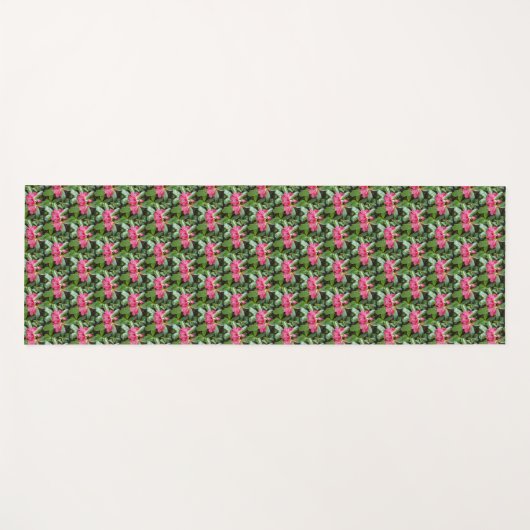 Red Rhododendrons Floral Pattern Yogamat (Voorkant (horizontaal))