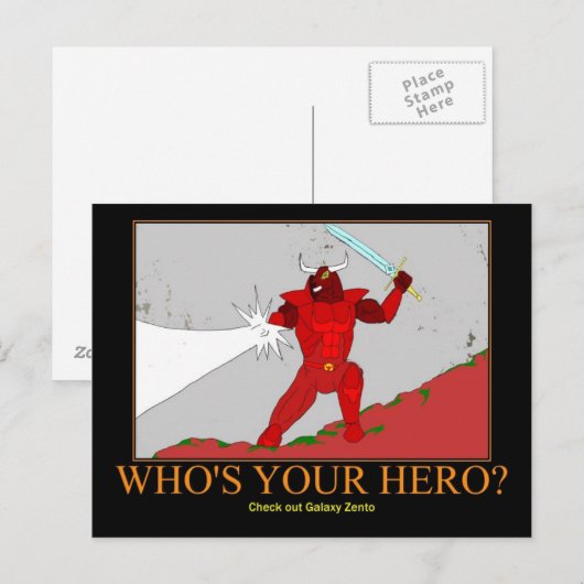 Red Rhok the Minotaur postcard Briefkaart (Voorkant / Achterkant)