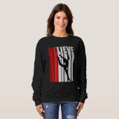 Red Rhythmic Gymnastics Womens Believe Red Gymnast Trui (Voorkant volledig)