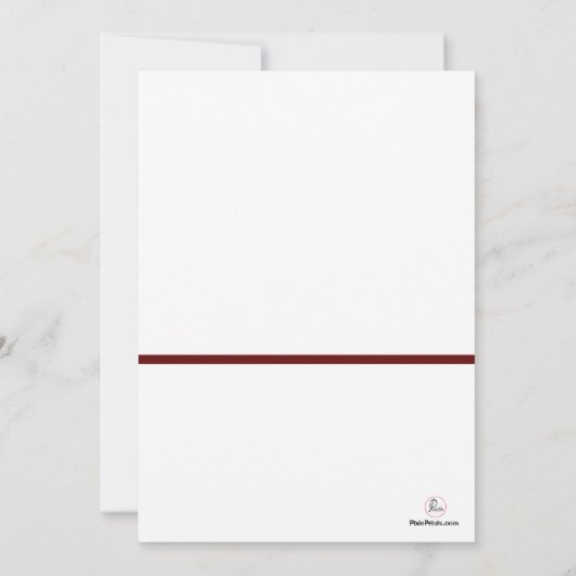 Red Ribbon Afstuderen Foto aankondiging (Achterkant)