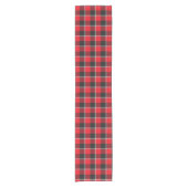 Red Ribbon and Heavy Metal Black Plaid Korte Tafelloper (Voorkant)