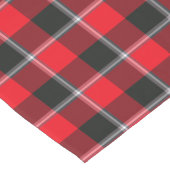Red Ribbon and Heavy Metal Black Plaid Korte Tafelloper (Hoek)