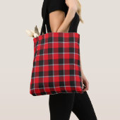 Red Ribbon and Heavy Metal Plaid Tote Bag (Dichtbij)