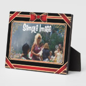 Red Ribbon Art Plaque Fotoplaat (Zijkant)
