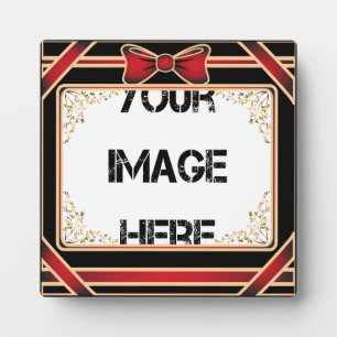 Red Ribbon Art Plaque Fotoplaat