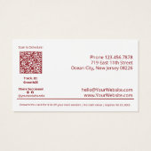 Red Ribbon Bells $10 Christmas Gift Voucher Kaart (Achterkant)