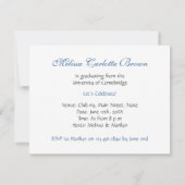 Red Ribbon Blue Afstuderen Kaart (Achterkant)