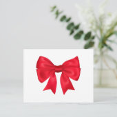 Red Ribbon Bow Briefkaart (Staand voorkant)