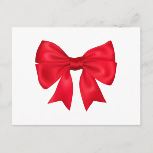 Red Ribbon Bow Briefkaart