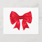 Red Ribbon Bow Briefkaart (Voorkant)