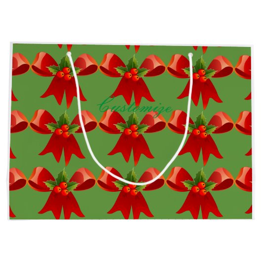 Red Ribbon Bow Holly Thunder_Cove Groot Cadeauzakje (Achterkant)
