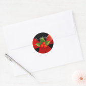Red Ribbon Bow Holly Thunder_Cove Ronde Sticker (Envelop)