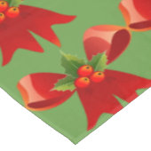 Red Ribbon Bow Holly Thunder_Cove Tafelkleed (Gekanteld)