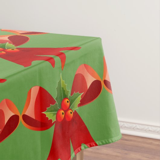 Red Ribbon Bow Holly Thunder_Cove Tafelkleed (Voorbeeld)
