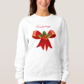 Red Ribbon Bow Holly Thunder_Cove Trui (Voorkant)