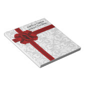 Red Ribbon Bow Notitieblok (Schuin)
