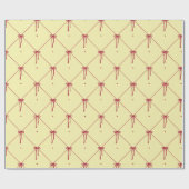 Red Ribbon Bows - Classic Valentine Wrapping Paper Cadeaupapier (Vlak)