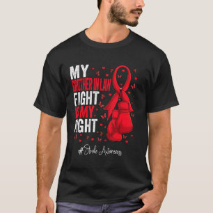 Red Ribbon Brother in Law Stroke Awareness T-shirt