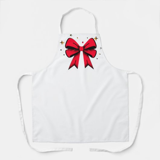 Red Ribbon cooking / medical wear Apron  Schort (Voorkant)
