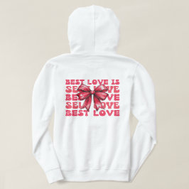 Red Ribbon Coquette boog Valentijnsdag Zelf liefde Hoodie