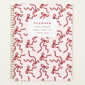 Red Ribbon Coquette Pink Planner (Voorkant)