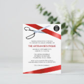 Red Ribbon Cutting Grand Opening Kaart (Staand voorkant)