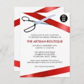 Red Ribbon Cutting Grand Opening Kaart (Voorkant / Achterkant)