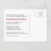 Red Ribbon Cutting Grand Opening Uitnodiging Briefkaart (Achterkant)