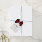 Red Ribbon & Diamonds Bling Elegant Party Favor Cadeaulabel (Met Touw)