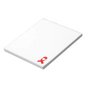 Red Ribbon Drawing Custom Notitieblok (Linkerzijde)