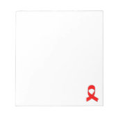 Red Ribbon Drawing Custom Notitieblok (Voorkant)