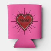 Red Ribbon Edge Heart Mam Tattoo Blikjeskoeler (Achterkant)