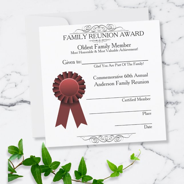 Red Ribbon Elegant Family Reunion Awards Rood (Creator heeft geüpload)